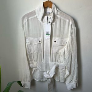 Calvin Klein Belted/Zippered Jacket